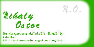 mihaly ostor business card